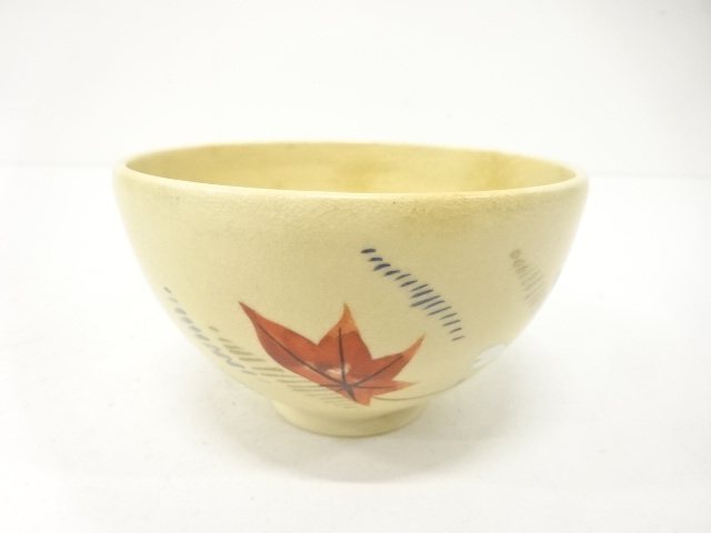 金彩色絵　雲錦　茶碗